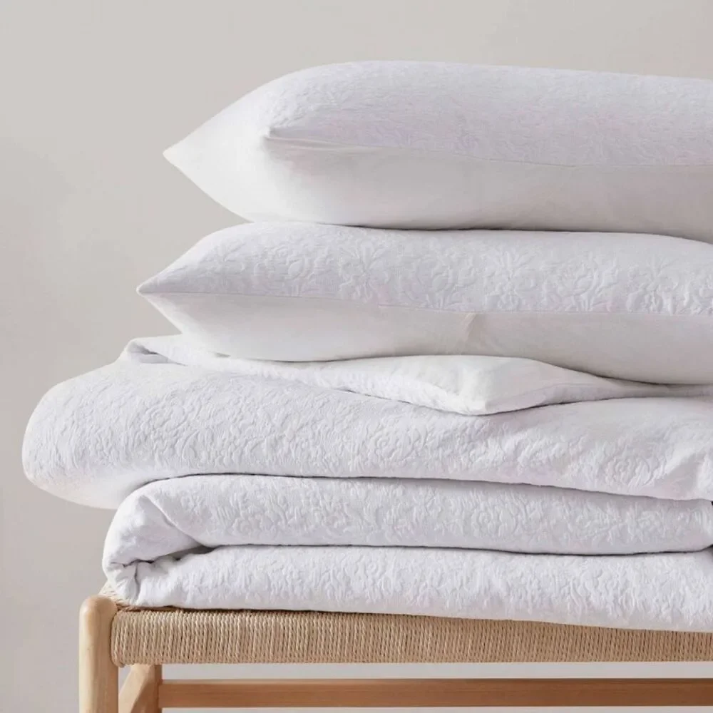 Martha Stewart White Textured Comforter Set